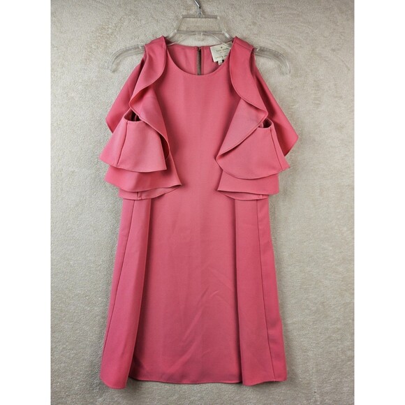Kate Spade NY Women's Sleeveless Ruffle Dress Pink Size XXS - Picture 1 of 3